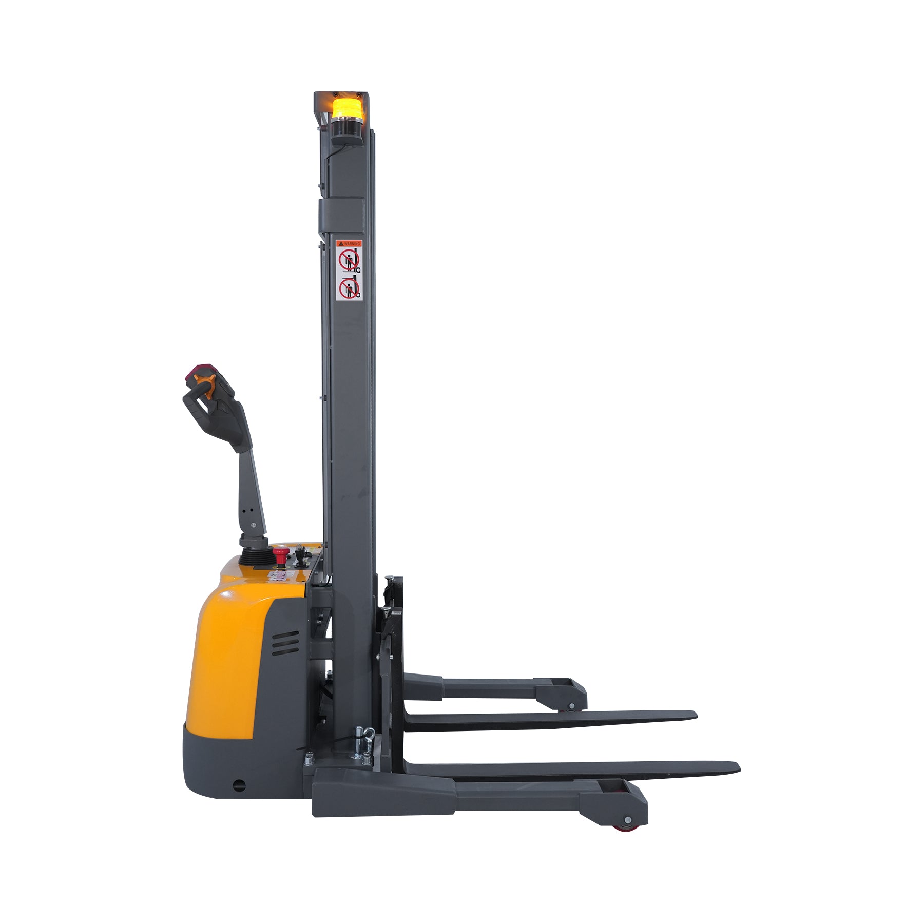 Full Electric Straddle Stacker| 3300 lb| Lowered Ht. 2.8 in| Mast Ht.